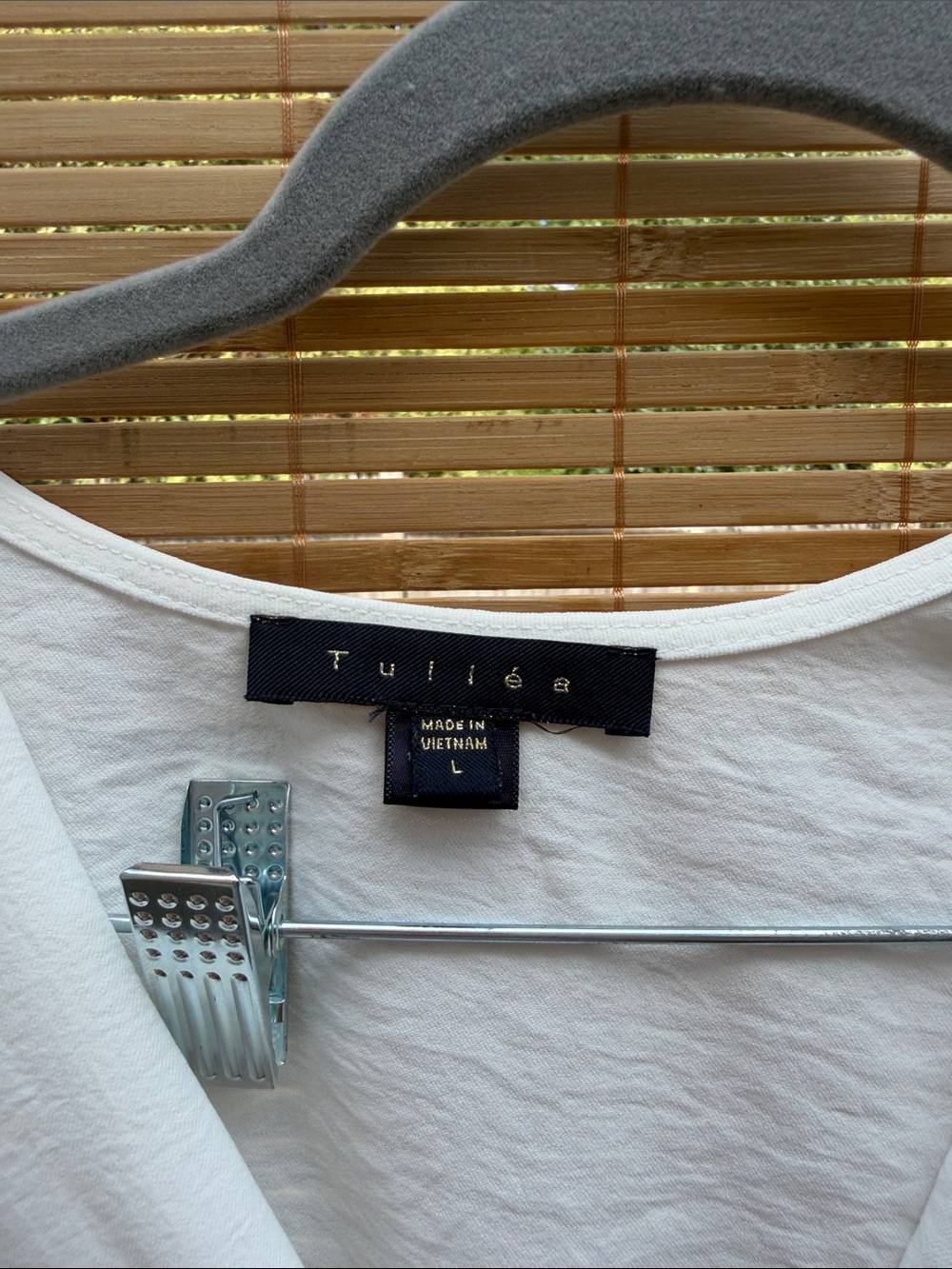 Tularosa White Wrap Crop Top with Black Buckle - Picture 2 of 3